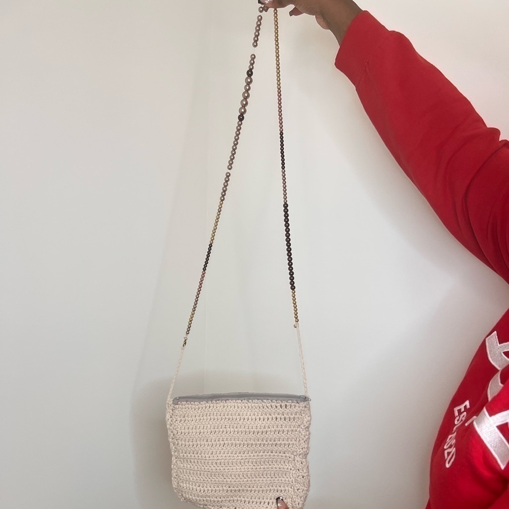 Cream Color Crochet Crossbody - Picture 1 of 2